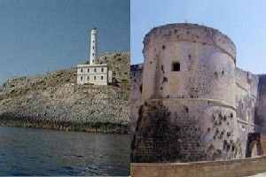 faro Palascìa e Castello Aragonese